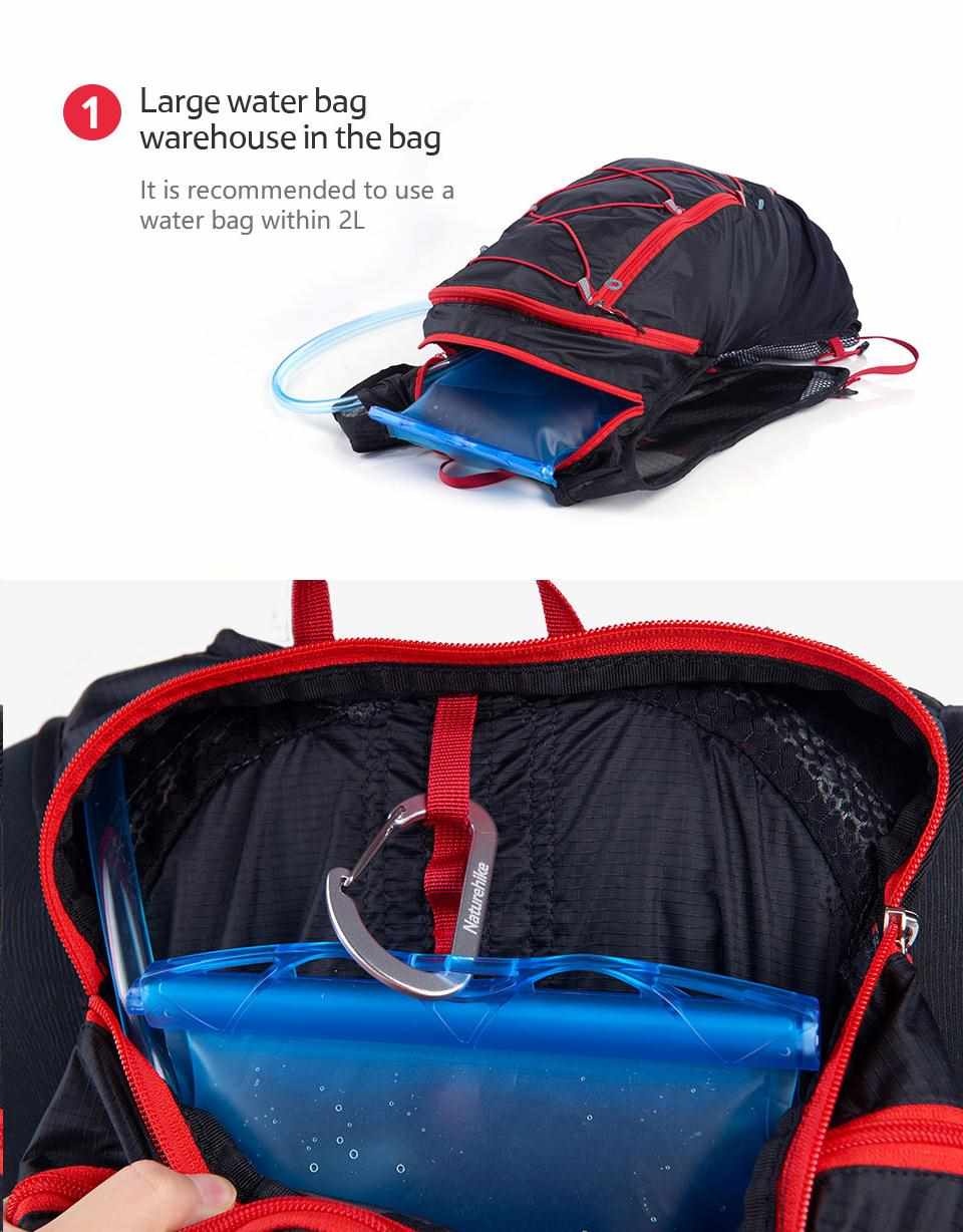 NATUREHIKE - ULTRALIGHT CROSS COUNTRY HYDRATION BACKPACK BLACK