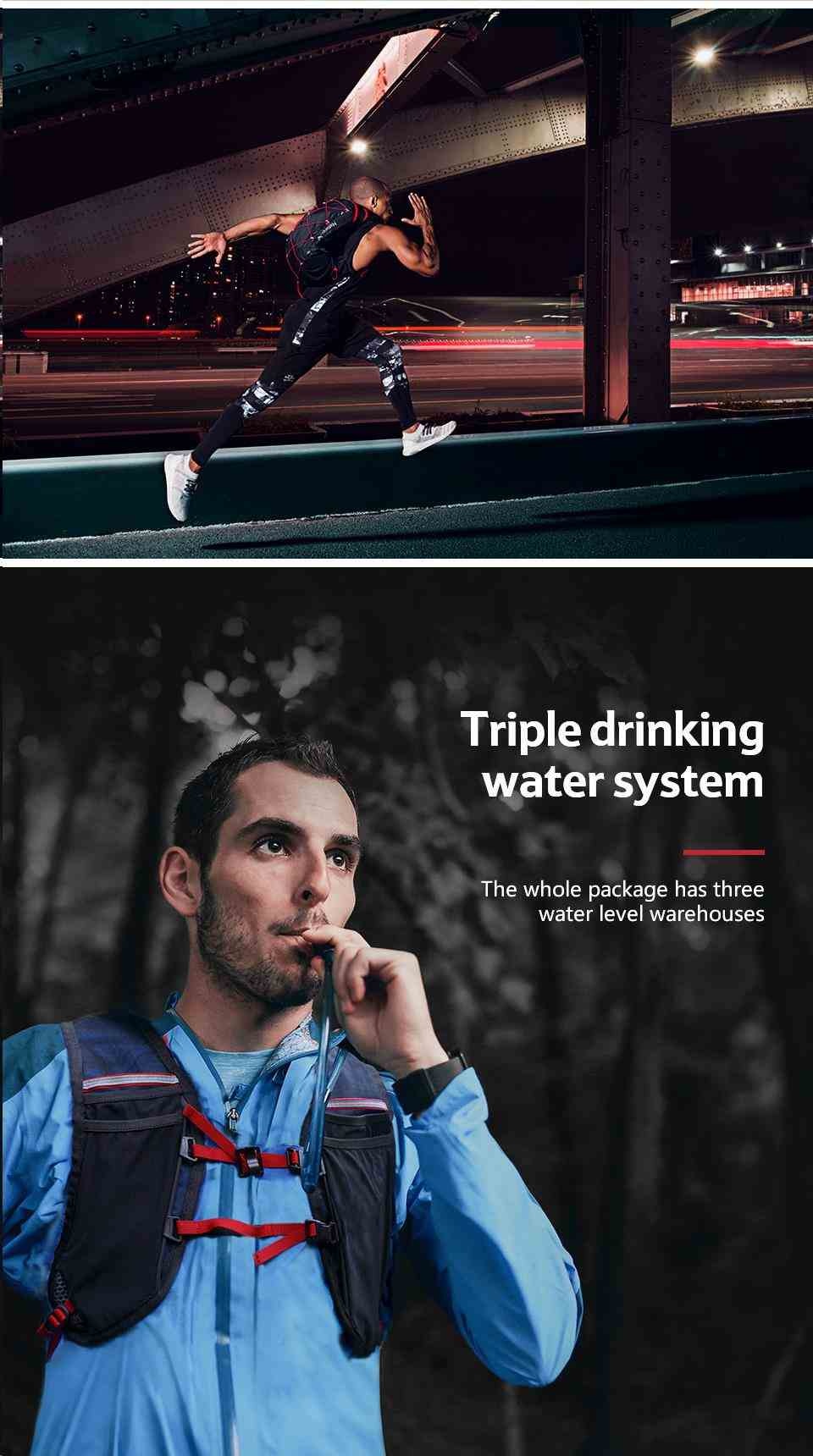 NATUREHIKE - ULTRALIGHT CROSS COUNTRY HYDRATION BACKPACK BLACK