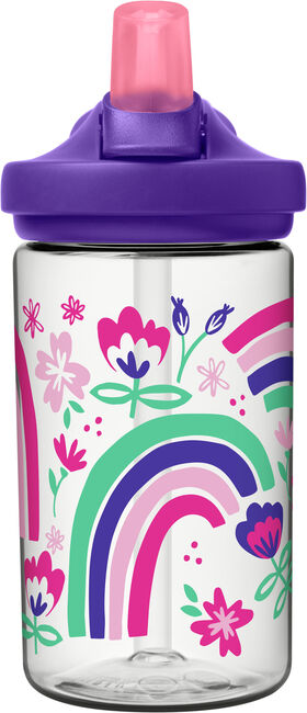 EDDY PLUS KIDS BOTTLE 400ML RAINBOW FLORAL