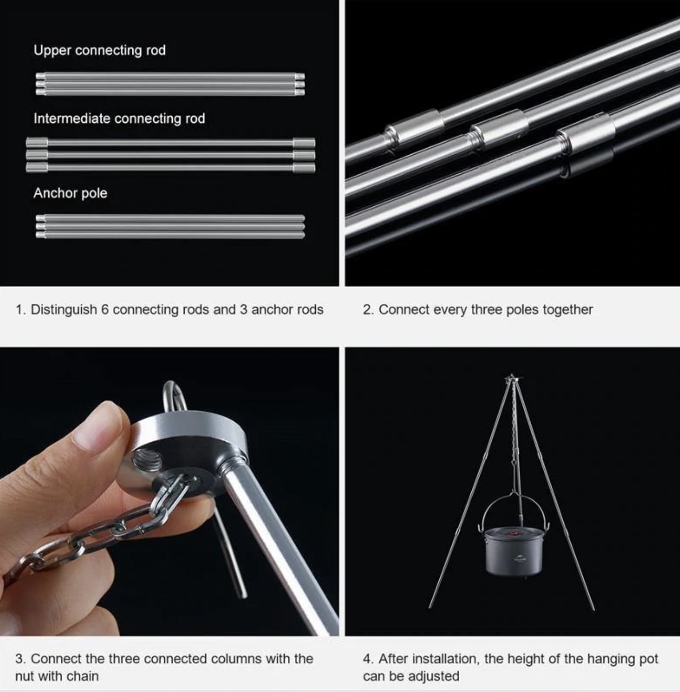 ZJ01 OUTDOOR PICNIC LIGHT TRIPOD