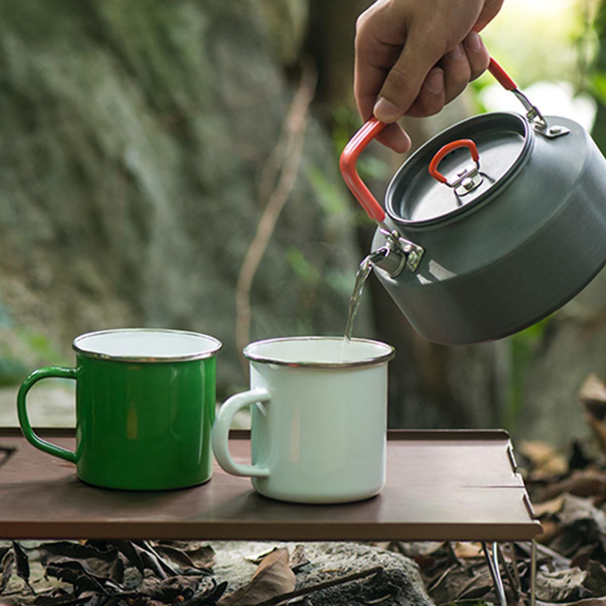 ALUMINUM CAMPING TEA POT
