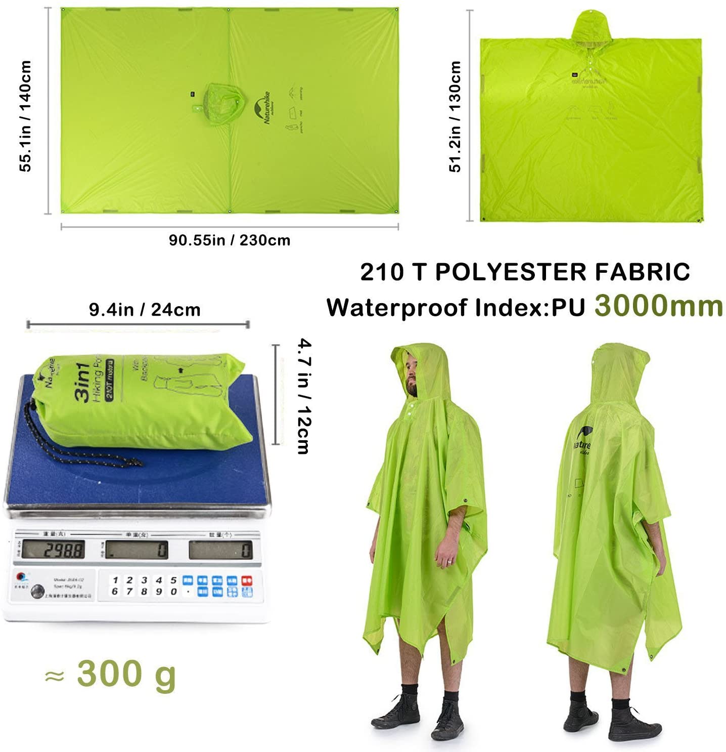210T TRIPLE CANOPY PONCHO
