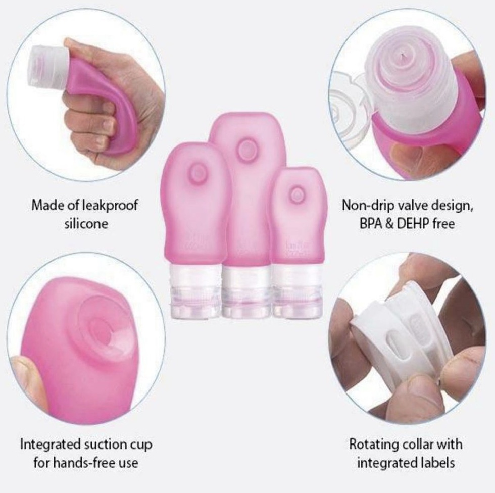 COSMETIC SILICONE TRAVEL BOTTLES SET