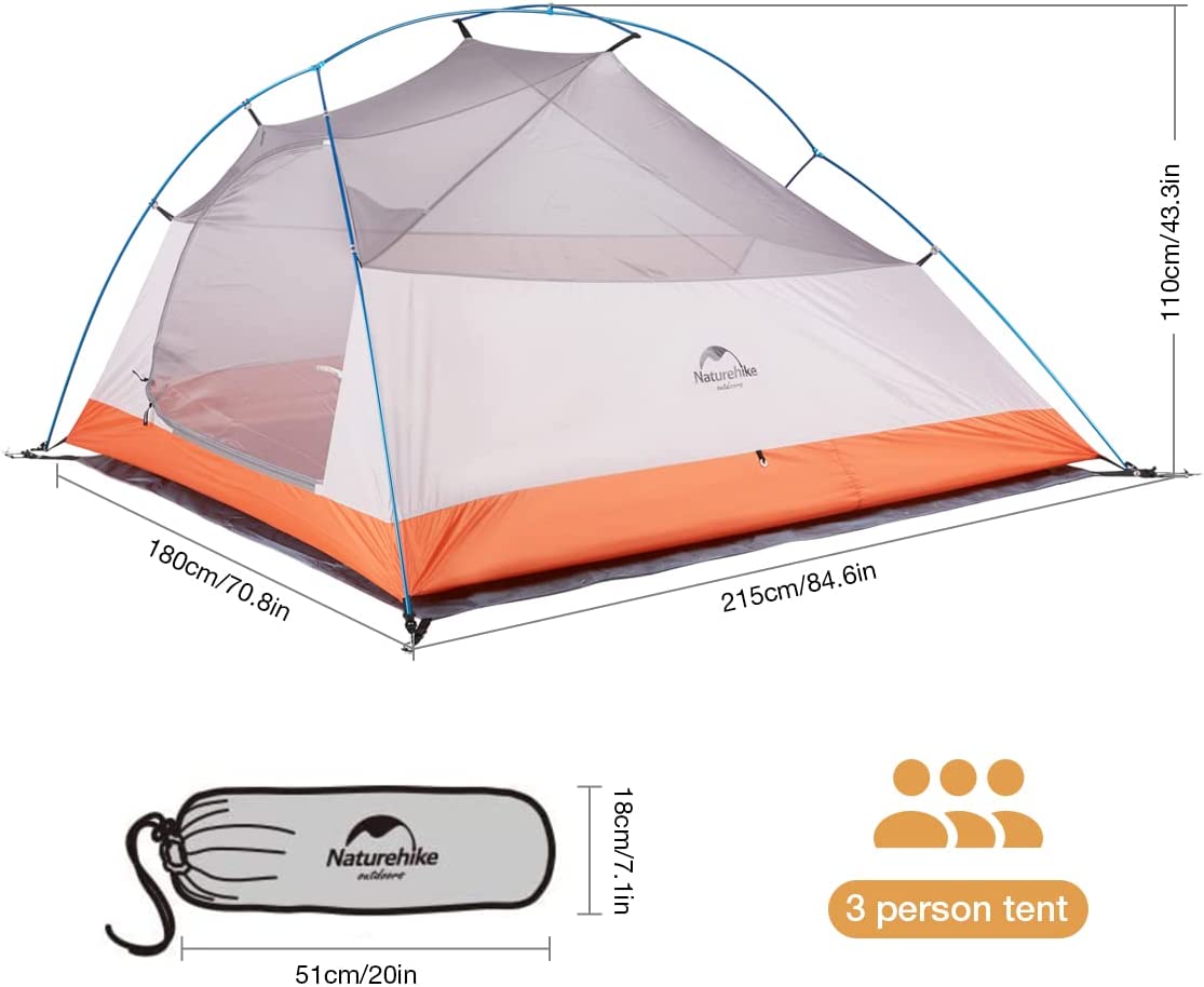 210T 3S CLOUD UP 3 ULTRALIGHT TENT W/MAT 3 PERSON