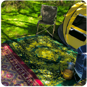 4 PERSON POP UP CAMPIMG TENT - YELLOW