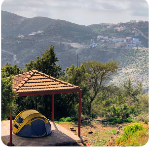 4 PERSON POP UP CAMPIMG TENT - YELLOW