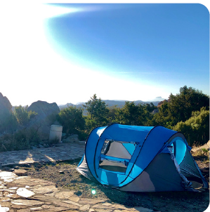 4 PERSON POP UP CAMPIMG TENT - BLUE