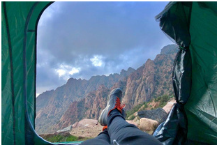 4 PERSON POP UP CAMPIMG TENT - GREEN