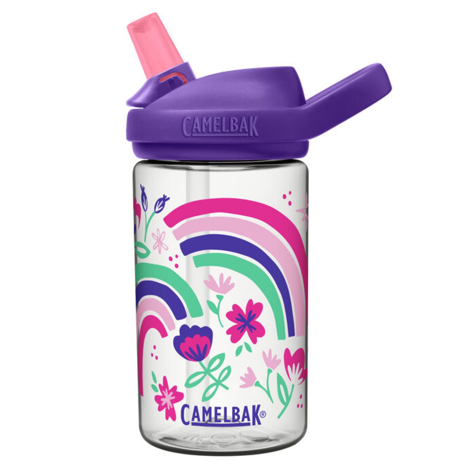 EDDY PLUS KIDS BOTTLE 400ML RAINBOW FLORAL