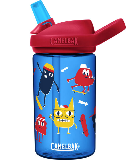 EDDY PLUS KIDS DRINK BOTTLE 400ML SKATE MONSTERS
